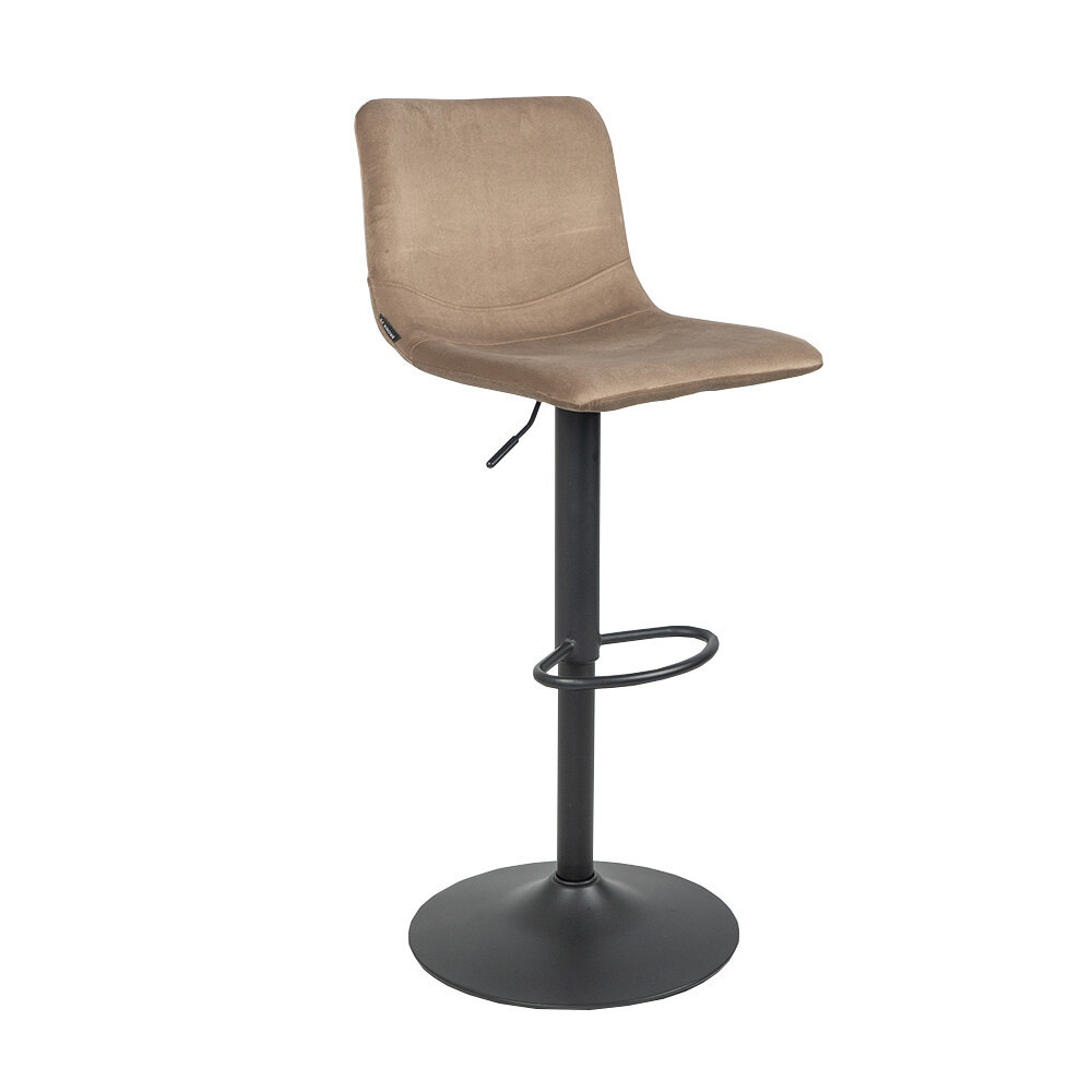 Barkruk velours taupe 60 cm