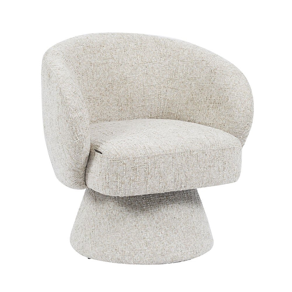 Fauteuil chenille taupe draaibaar