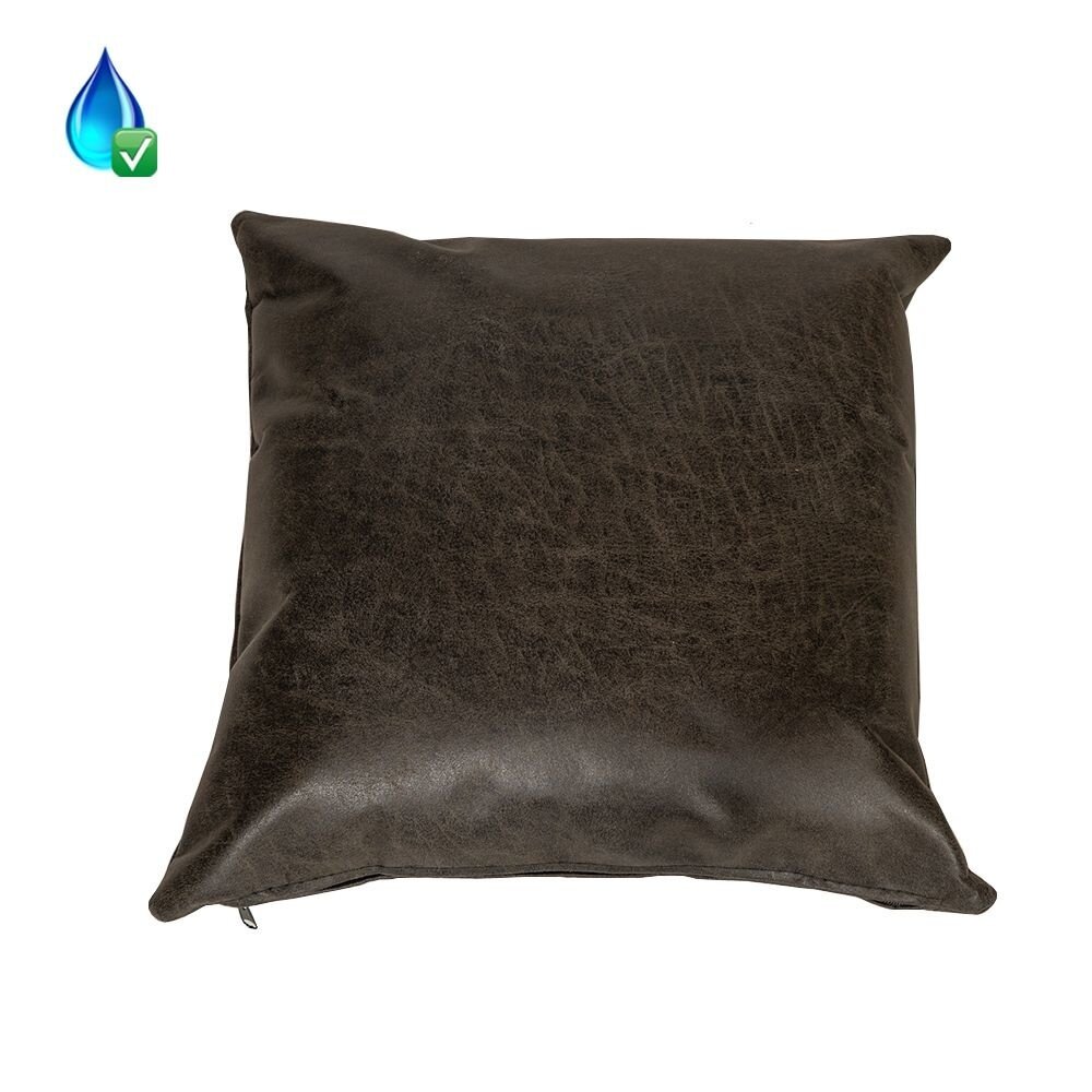 Kussen Graen eco-leer antraciet 45 × 45 cm
