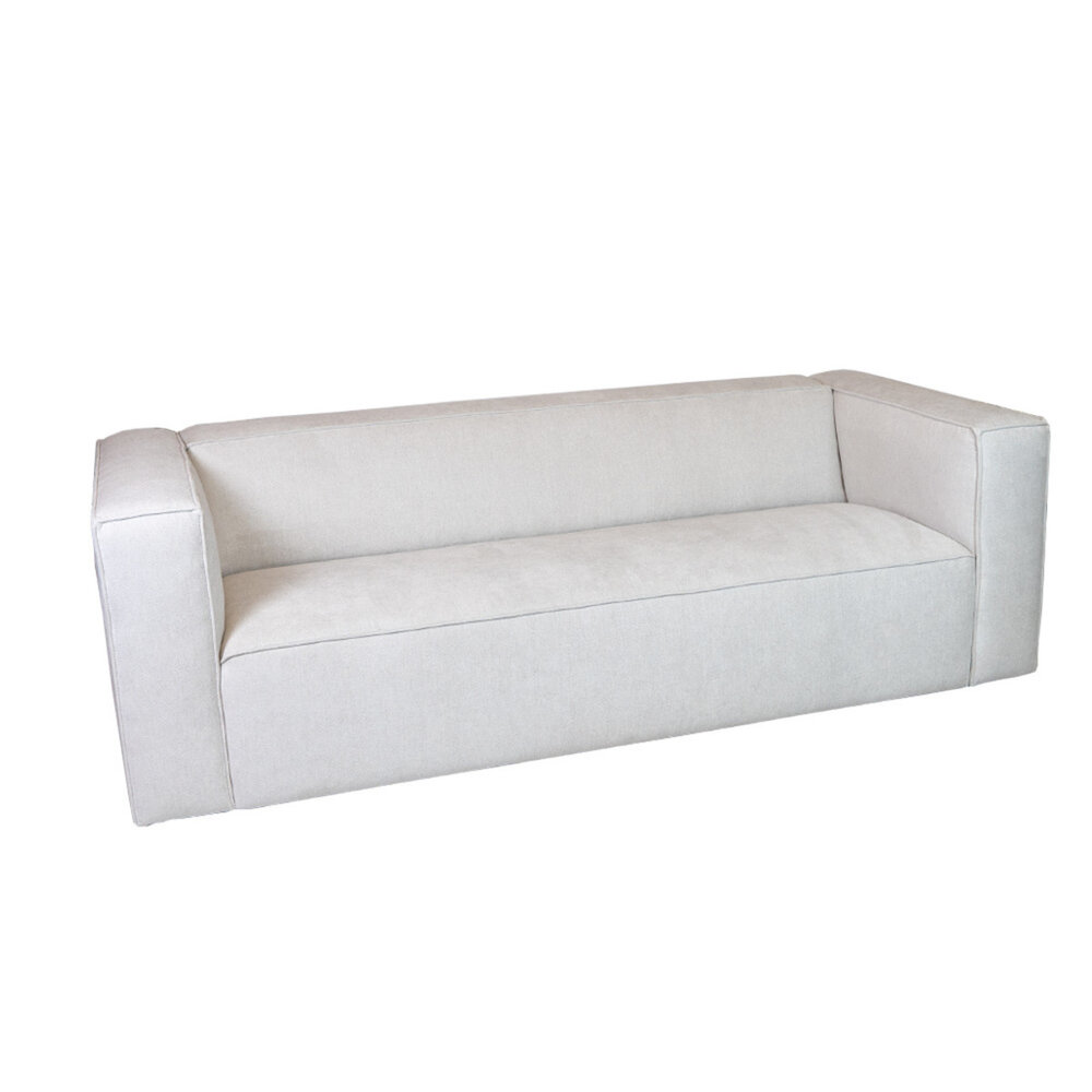 Bank polyester wit 3-zits