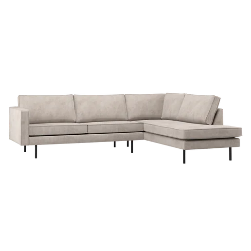 Hoekbank beige rechts 266 cm