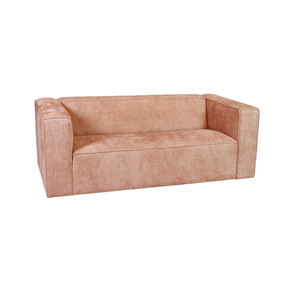 Bank velours roze 5-zits