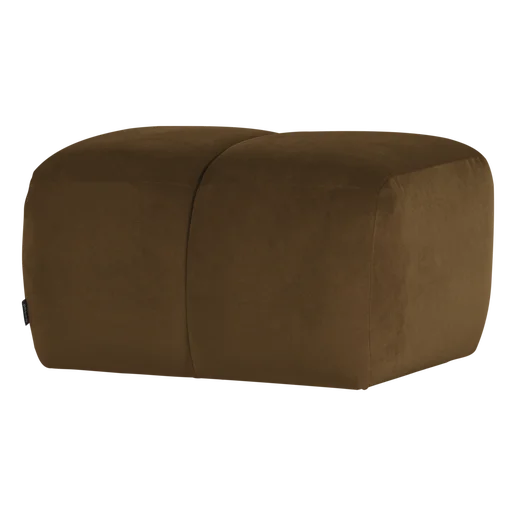 Poef velours geel 84 × 45 cm hoog