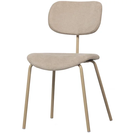 Eetkamerstoel ribstof beige