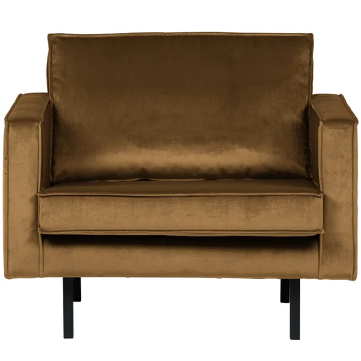 Fauteuil velours geel 105 cm