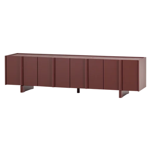 Tv-meubel rood 200 cm 200 cm