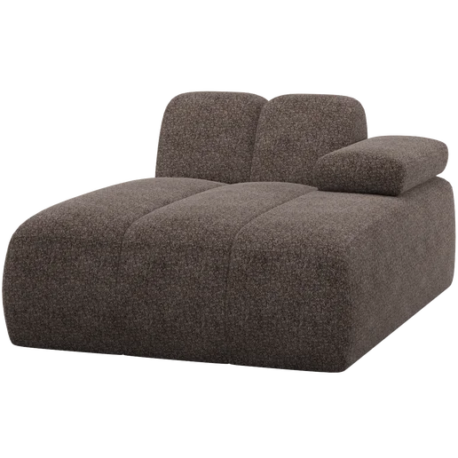 Chaise longue chenille rechts 124 cm