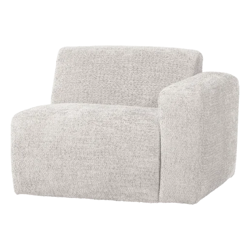 Bank Palis wol beige 1-zits rechts