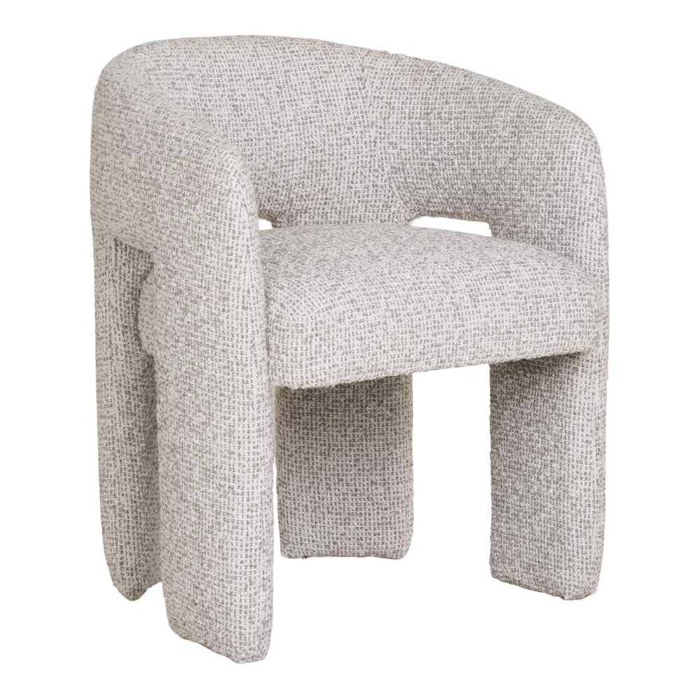Eetkamerstoel polyester naturel 58 cm