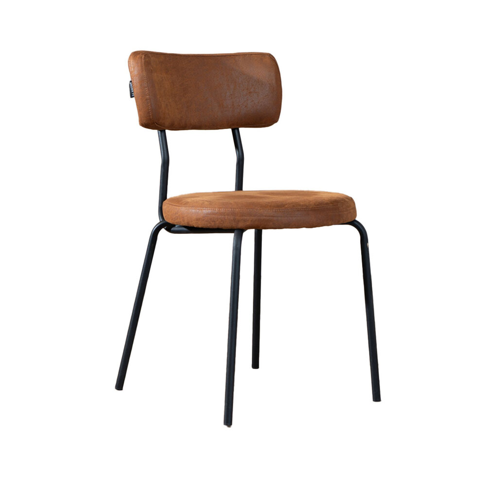 Stoel eco-leer cognac 43 cm