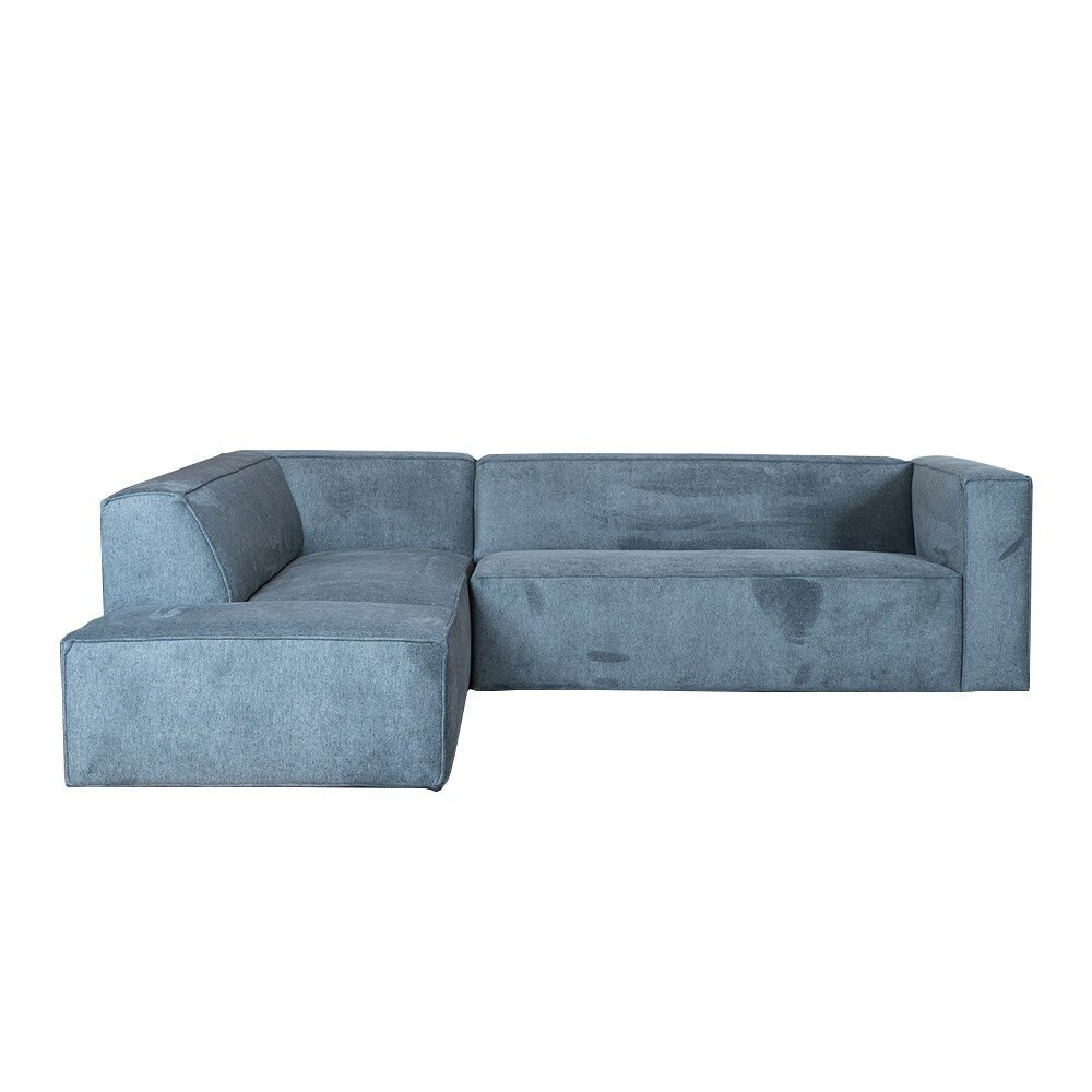 Hoekbank polyester antraciet links 266 cm
