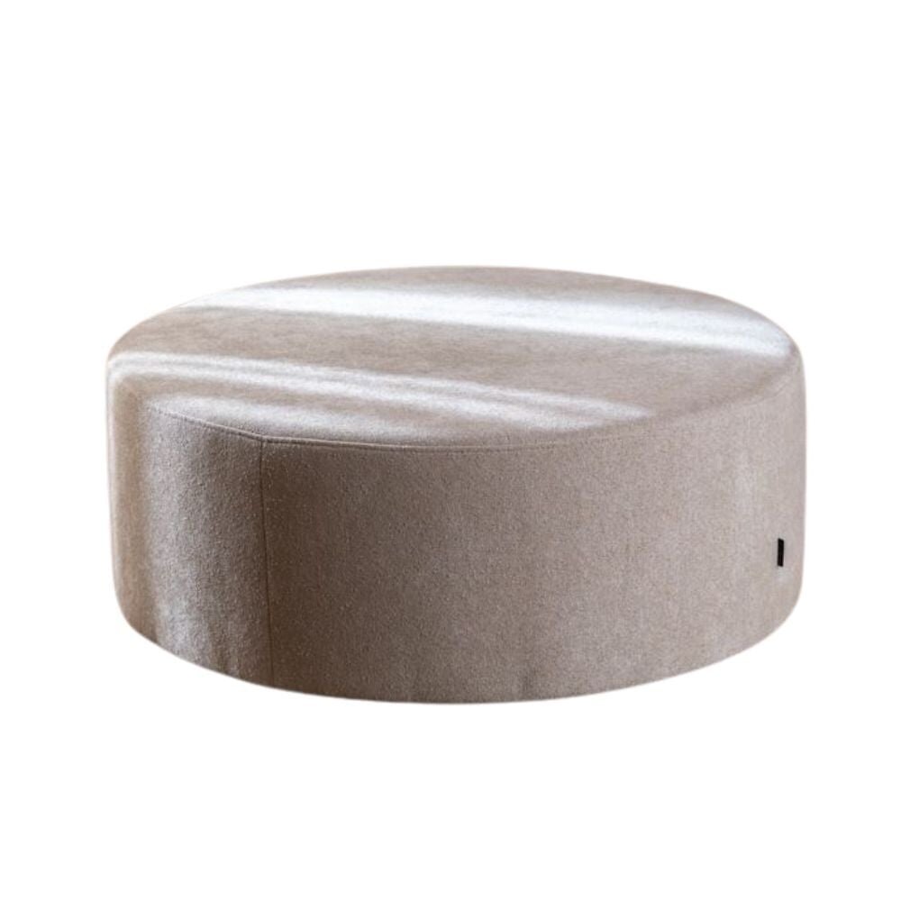 Poef Melto chenille beige rond Ø100 cm