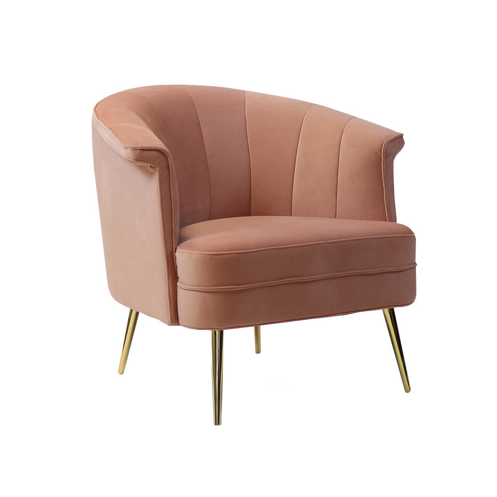 Fauteuil velours roze 81 cm