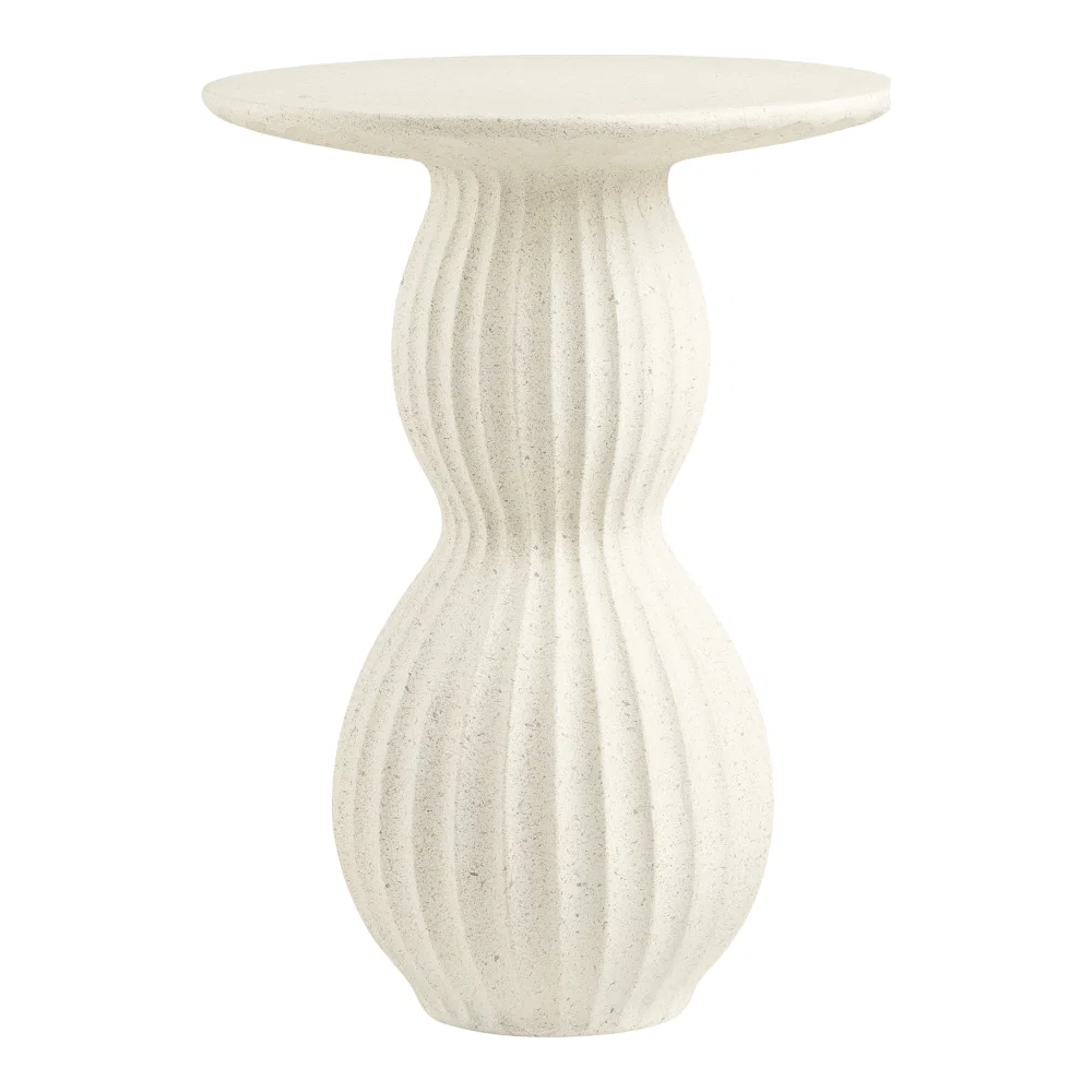 Bijzettafel fiberclay wit 40 cm