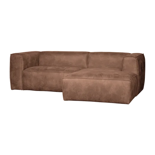 Chaise longue bruin rechts 254 cm