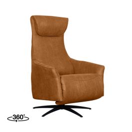 Fauteuil Selto microsuede cognac 9 74 × 112 cm hoog