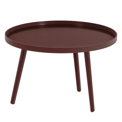 Bijzettafel MDF rood Ø60 cm