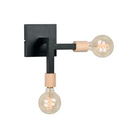 Wandlamp metaal zwart 25 cm