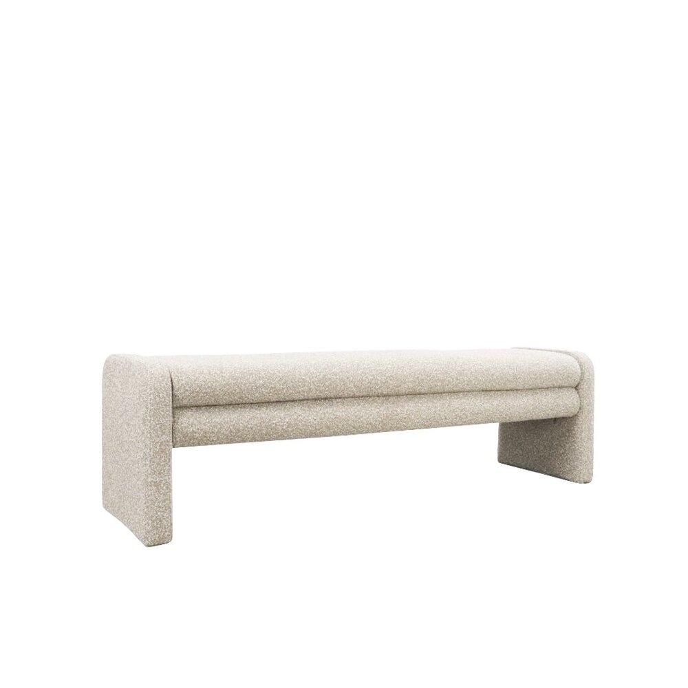 Bankje metaal taupe 160 cm 159 cm