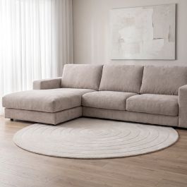 Vloerkleed polyester ivoor 200 × 2 cm hoog