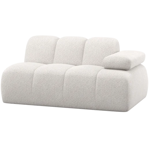Bank chenille beige 5-zits rechts