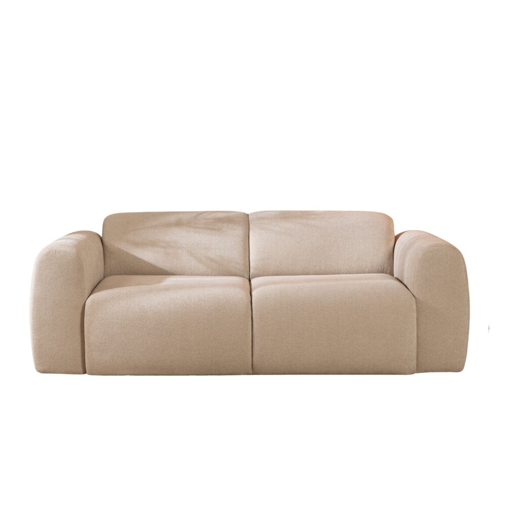 Bank chenille beige 5-zits 200 cm