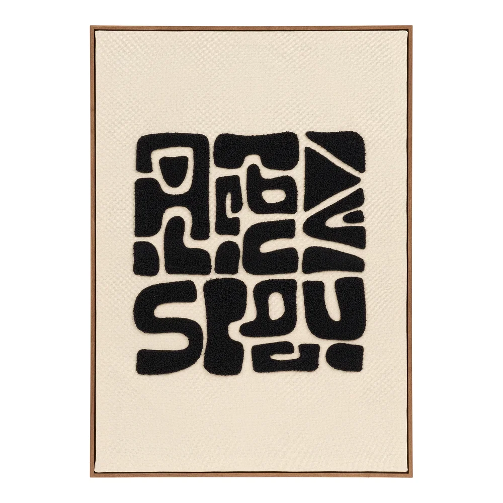 Wanddecoratie Galo MDF zwart