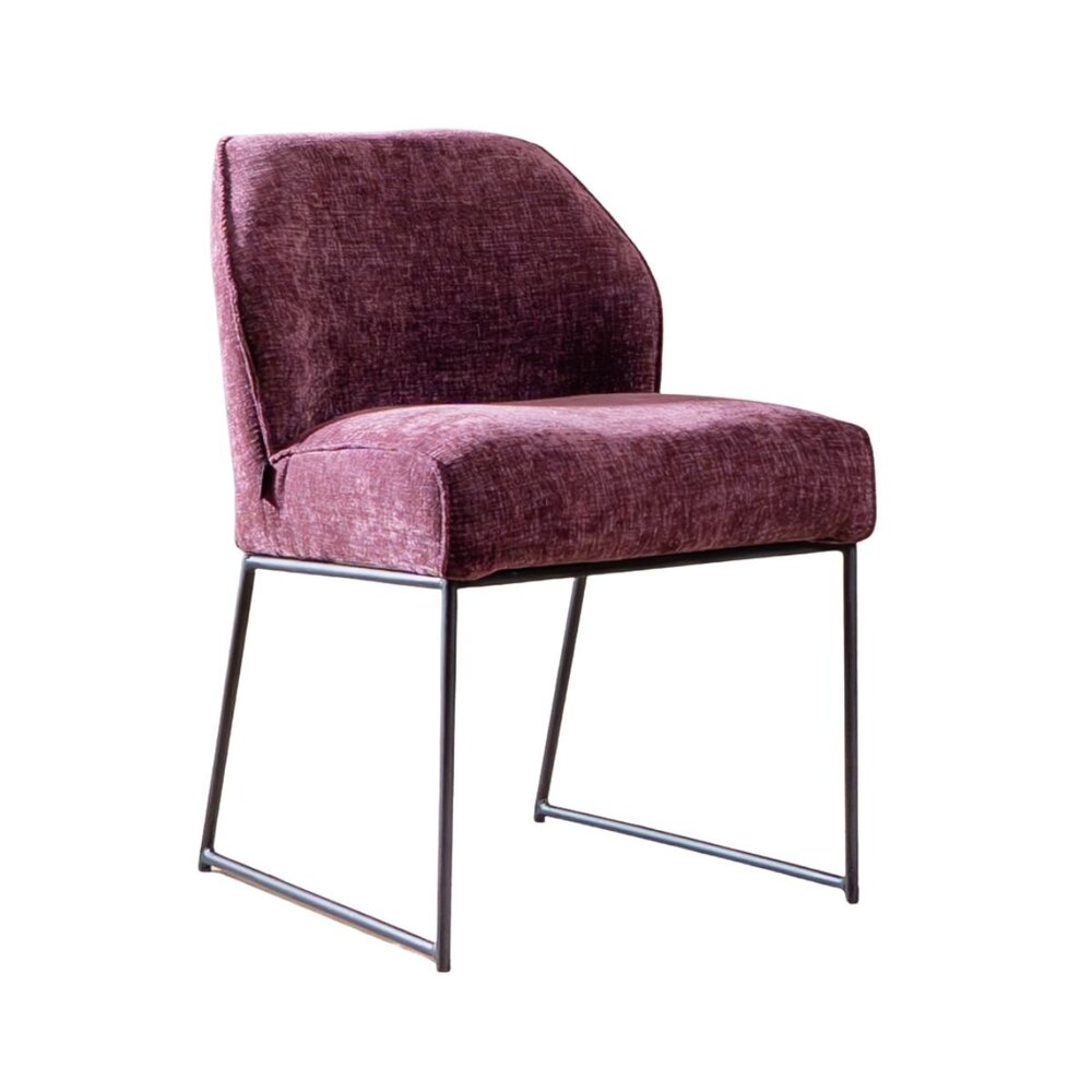 Stoel Dala chenille paars 54 cm