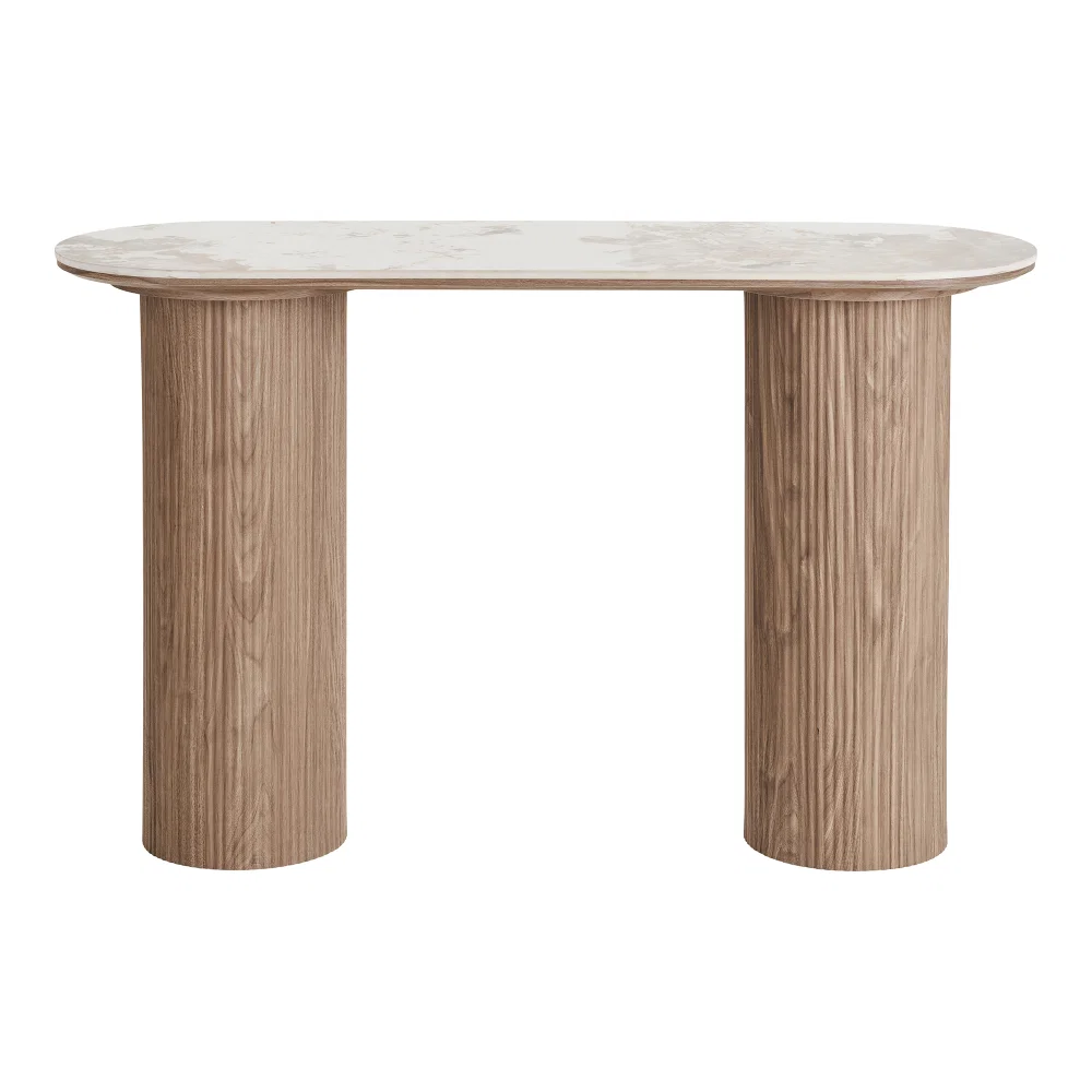 Haltafel keramiek wit