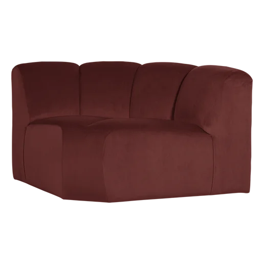 Bank Hala velours bruin 110 × 74 cm hoog