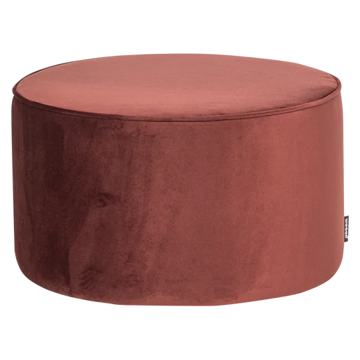 Poef Halmi velours rood Ø60 cm