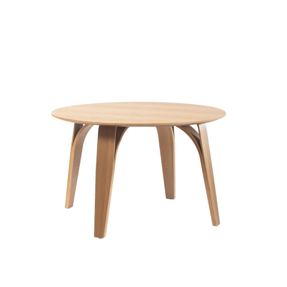 Eettafel MDF + eikenfineer naturel eiken rond Ø120 cm