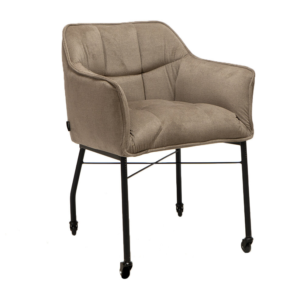 Stoel ribstof taupe