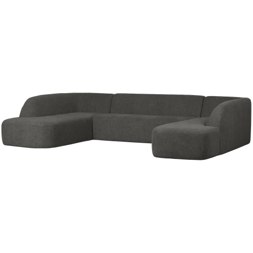Bank Norsie polyester grijs 339 × 77 cm hoog