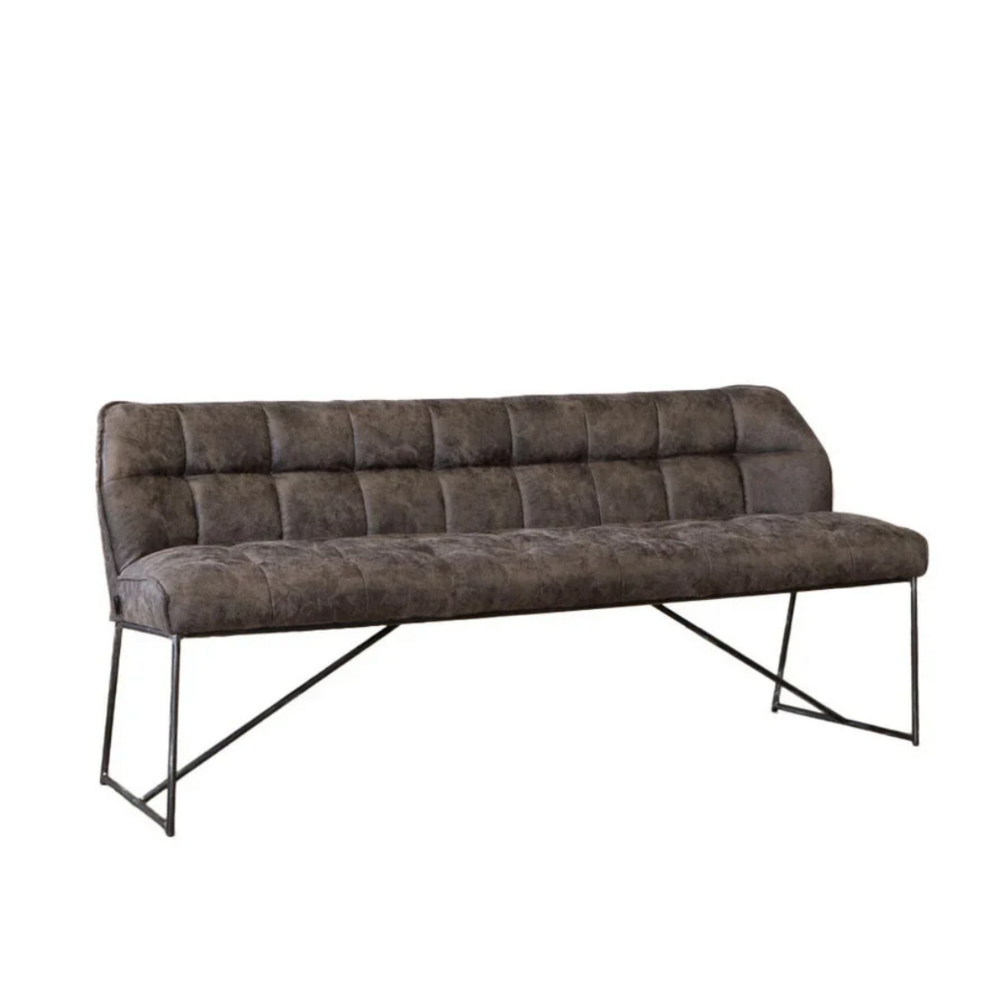 Bankje microvezel antraciet 155 cm