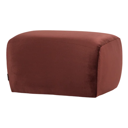 Poef velours bruin 84 cm