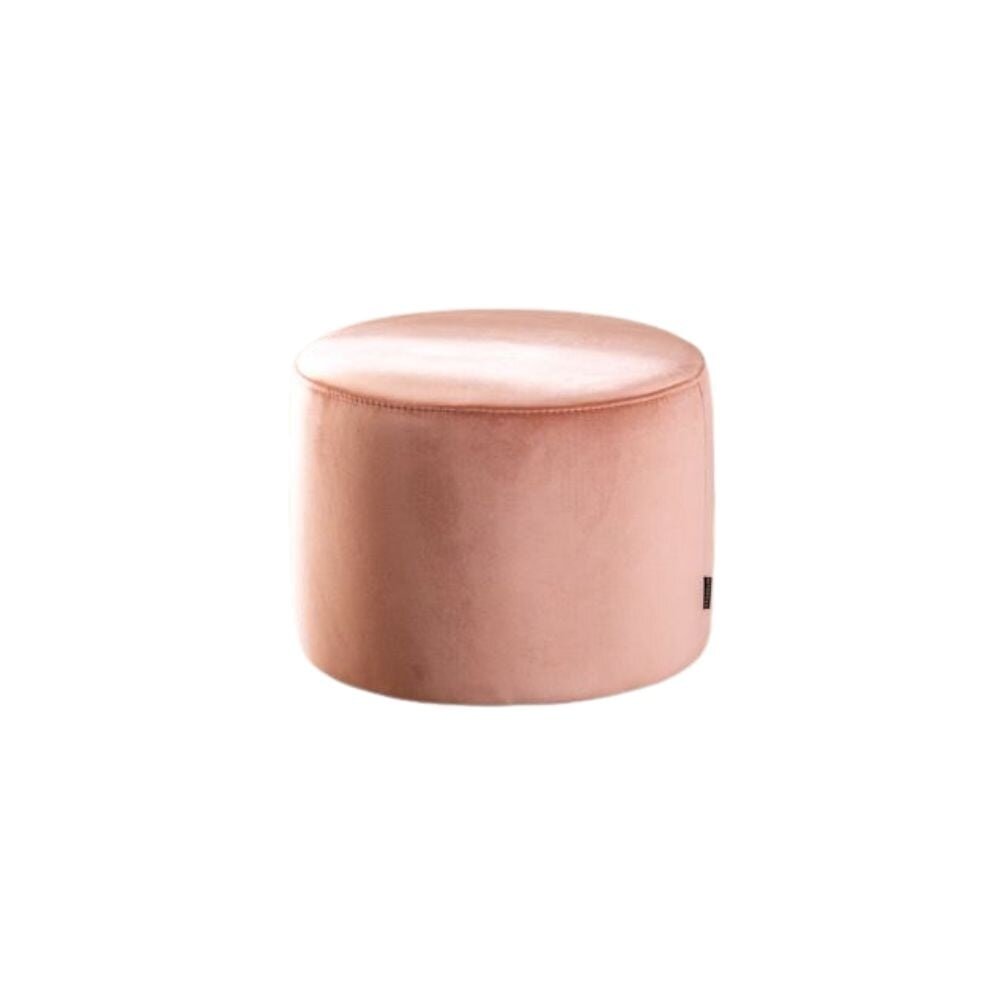 Poef velours roze 50 cm