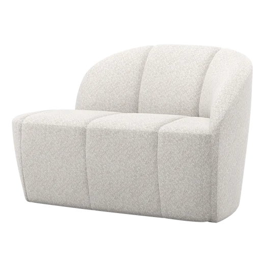 Bankje chenille beige 2-zits rechts