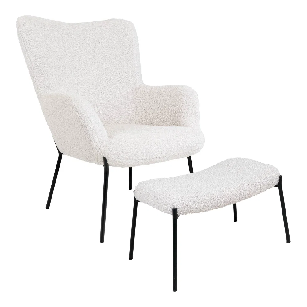 Fauteuil polyester wit 70 cm
