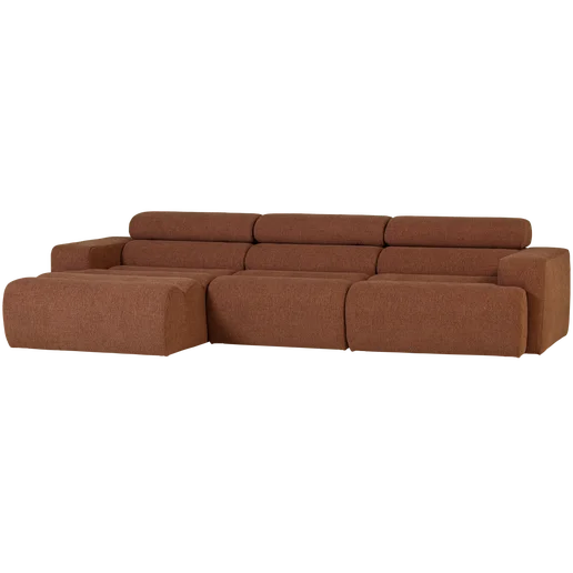 Chaise longue oranje links 300 cm