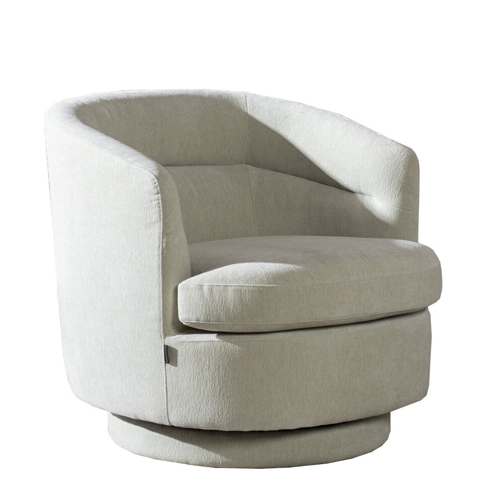 Fauteuil chenille mint groen draaibaar