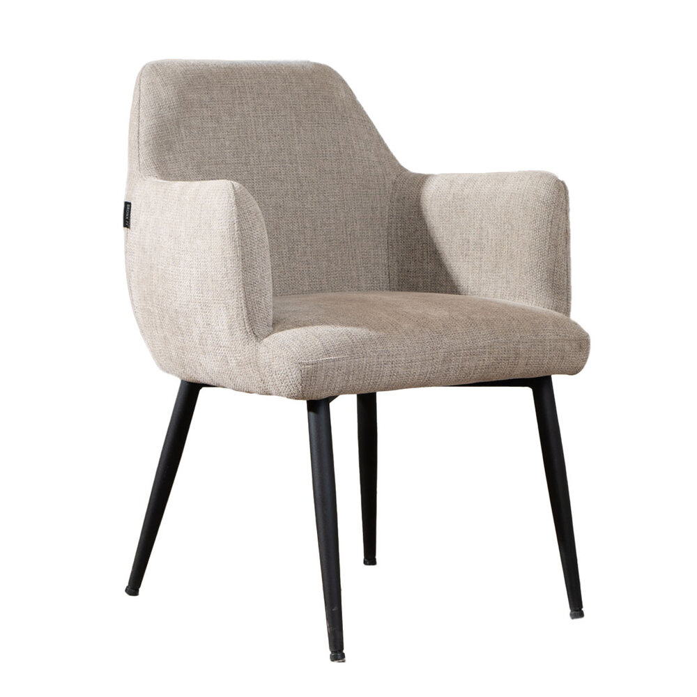 Stoel gerecyled polyster taupe