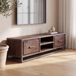 Tv-meubel mangohout bruin espresso 45 cm