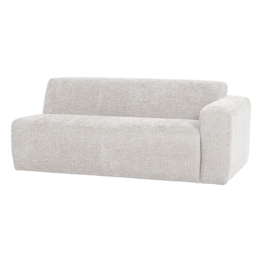 Bank wol beige 2-zits rechts