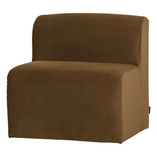 Bank velours geel 84 cm