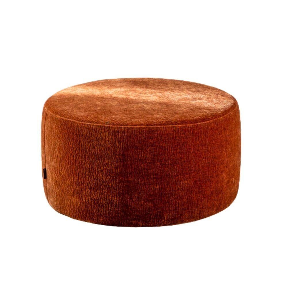 Poef chenille terracotta rond Ø70 cm