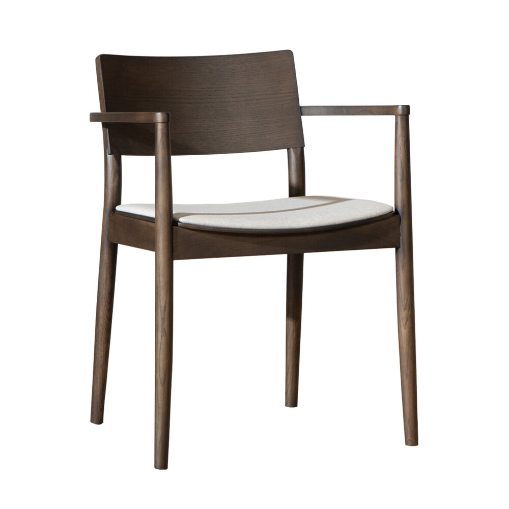 Stoel gerecycled polyester gebroken wit 2