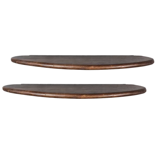 Wandplank bruin set van 2