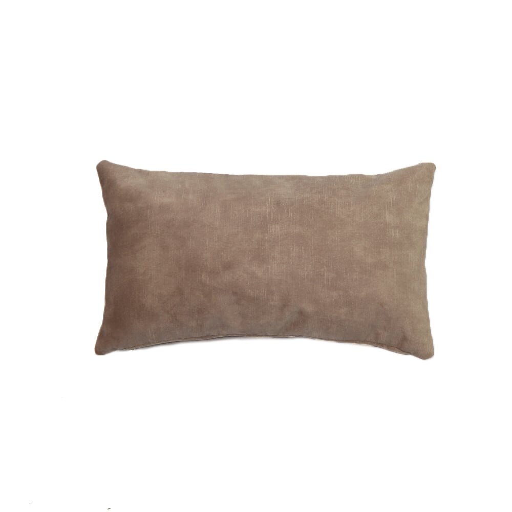 Kussen velours taupe 25 × 45 cm