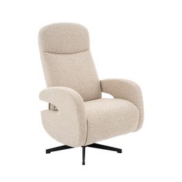 Fauteuil royal bouclé naturel 110 62 cm